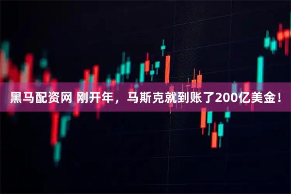 黑马配资网 刚开年，马斯克就到账了200亿美金！